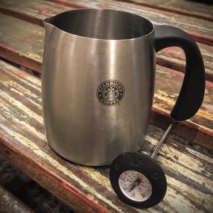 Starbucks Barista Stainless Steel 16Oz. Pitcher with Starbucks Thermometer